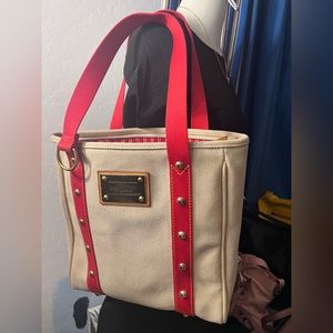 LOUIS VUITTON VINTAGE LTD EDITION ANTIGUA CABAS MM CANVAS TOTE Authentic Pre❤️d